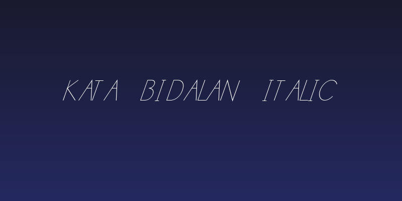 Kata Bidalan Italic Social Header