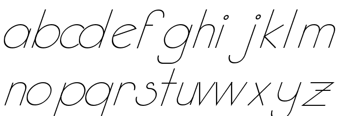 Kata Bidalan Italic Font LOWERCASE