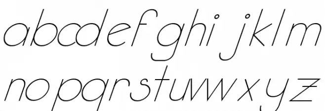 Kata Bidalan Italic फ़ॉन्ट लोअरकेस