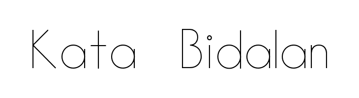 Kata Bidalan Font