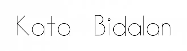 Kata Bidalan  Frei Schriftart Herunterladen