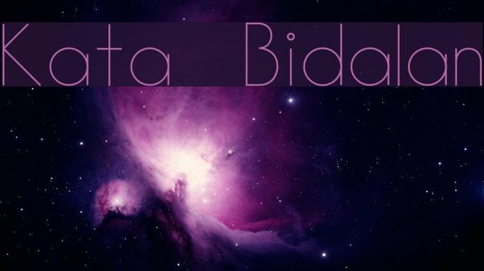 Kata Bidalan Font examples