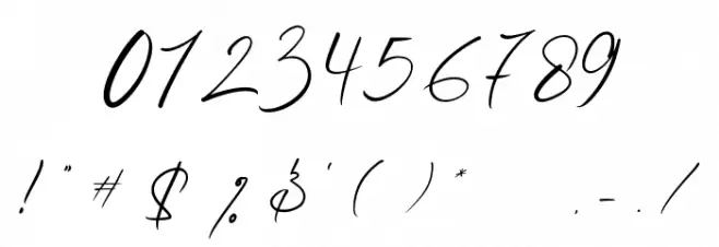 Katagami Signature Font OTHER CHARS