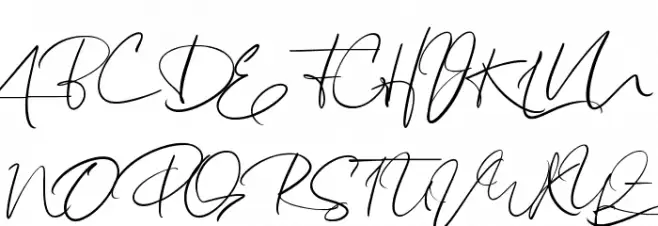 Katagami Signature Font Litere mari