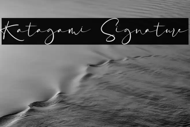 Katagami Signature Font examples
