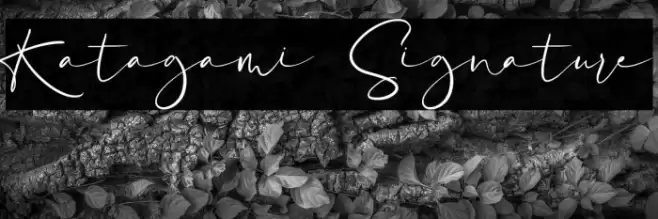 Katagami Signature Font examples