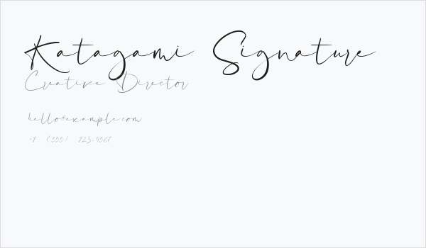 Katagami Signature Business Card