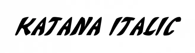 Katana Italic  baixar fontes gratis