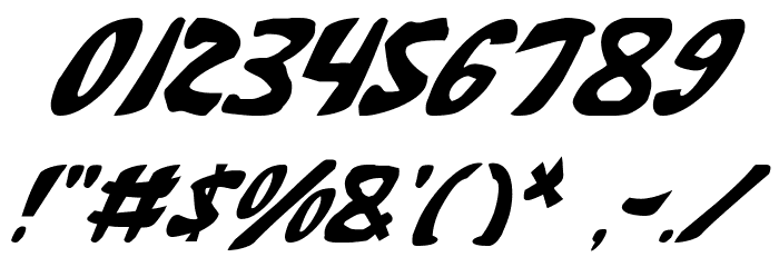 Katana Italic Font OTHER CHARS