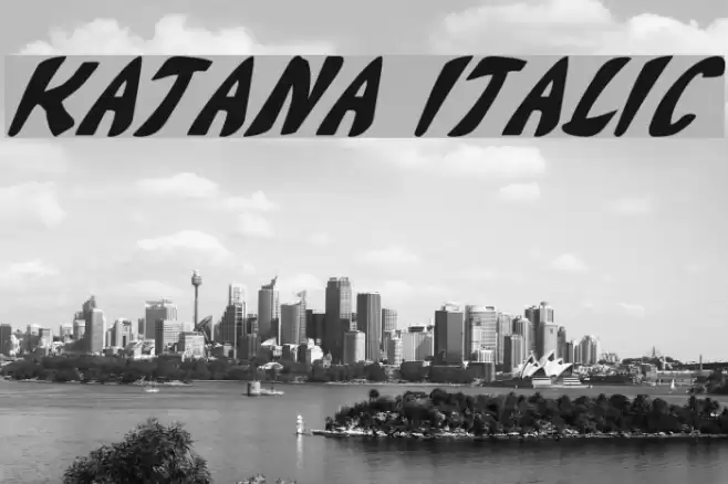 Katana Italic フォント examples