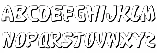 Katana Shadow Font Litere mari