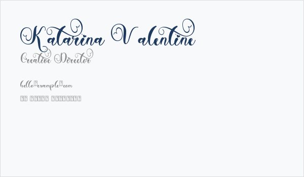 Katarina Valentine Business Card
