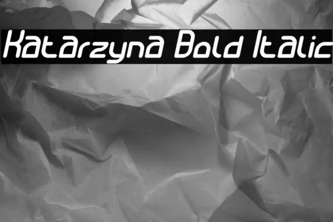 Katarzyna Bold Italic Font examples