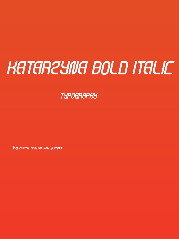 Katarzyna Bold Italic Poster