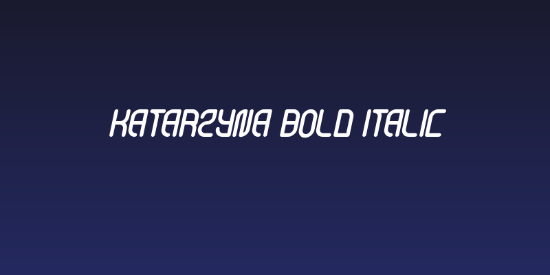 Katarzyna Bold Italic Social Header