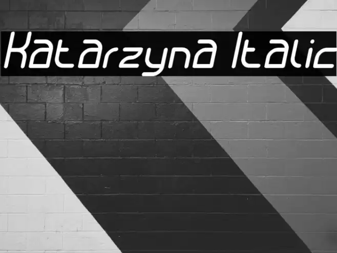 Katarzyna Italic Font examples