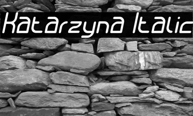Katarzyna Italic Font examples