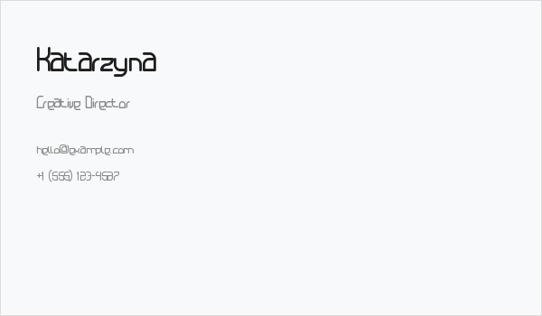 Katarzyna Business Card