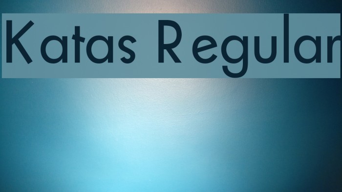 Katas Regular Font examples