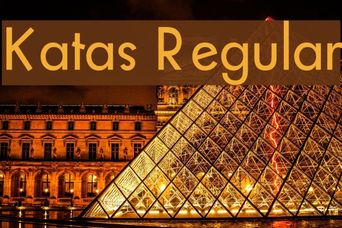 Katas Regular Font examples