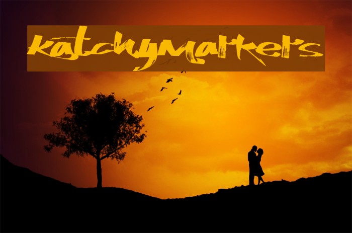 KatchyMarkers Font examples