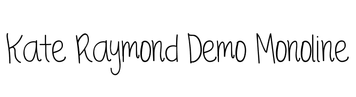 Kate Raymond Demo Monoline  font caratteri gratis