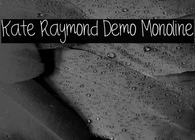 Kate Raymond Demo Monoline Font examples