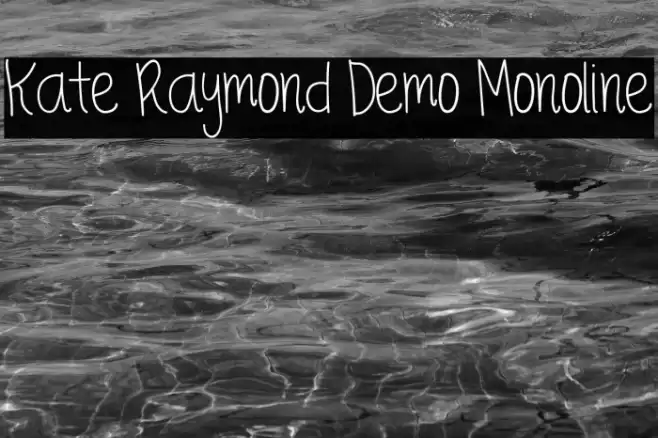 Kate Raymond Demo Monoline Font examples