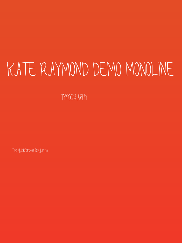 Kate Raymond Demo Monoline Poster