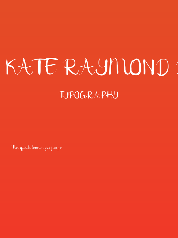 Kate Raymond Demo Script Poster