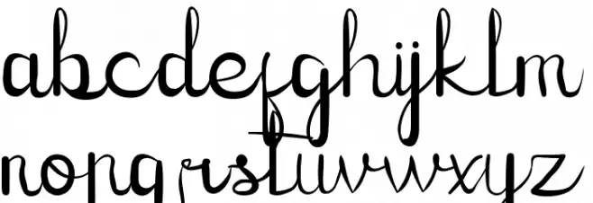 Kate Raymond Demo Script Font Litere mici