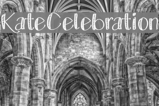 KateCelebration Font examples
