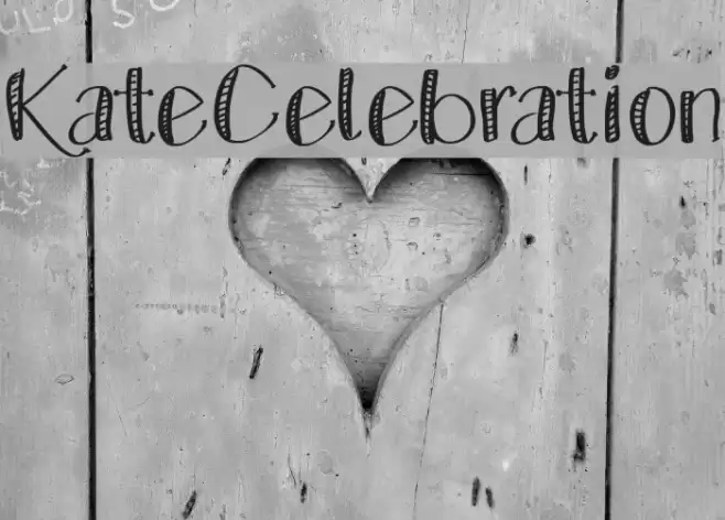 KateCelebration Font examples