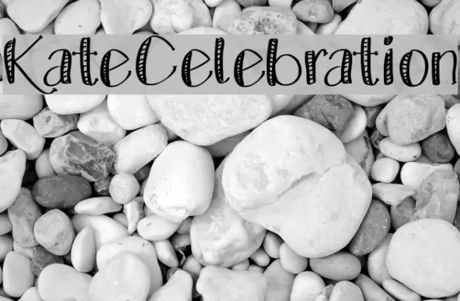 KateCelebration Font examples