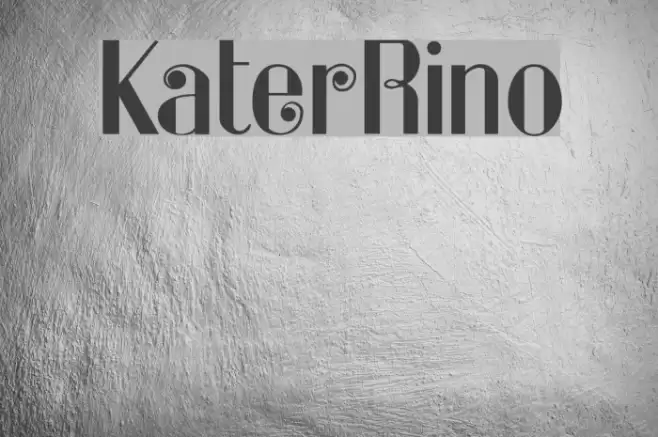 KaterRino Font examples