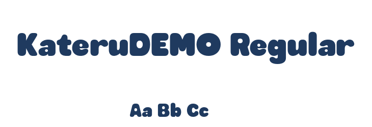 KateruDEMO Regular Font Preview