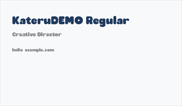 KateruDEMO Regular Business Card