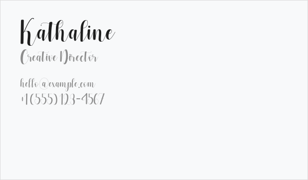 Kathaline Business Card