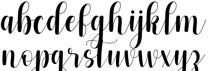 Kathaline Font LOWERCASE