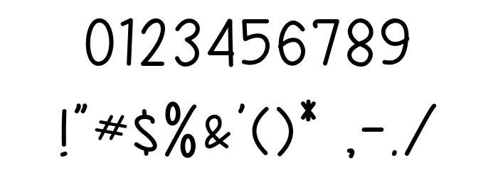 Katherine Handwriting Font OTHER CHARS