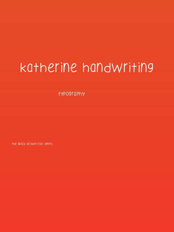 Katherine Handwriting Poster