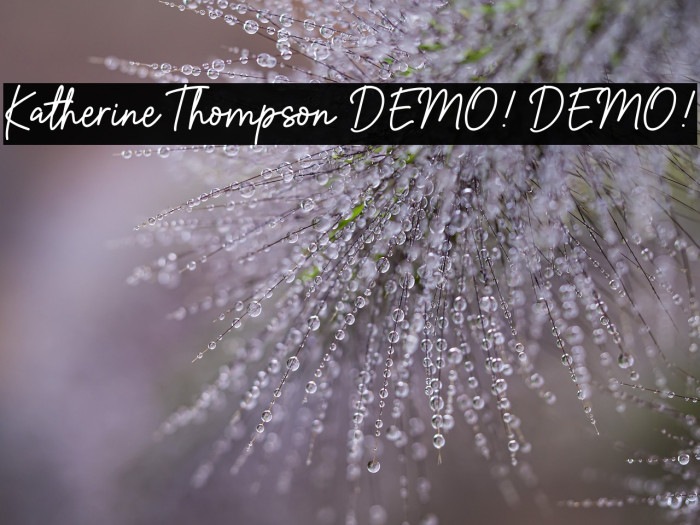 Katherine Thompson DEMO! DEMO! Example 2
