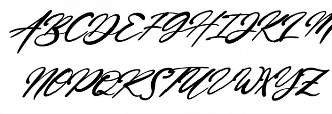 Katherinna Italic Caratteri MAIUSCOLE