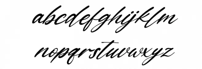 Katherinna Italic फ़ॉन्ट लोअरकेस