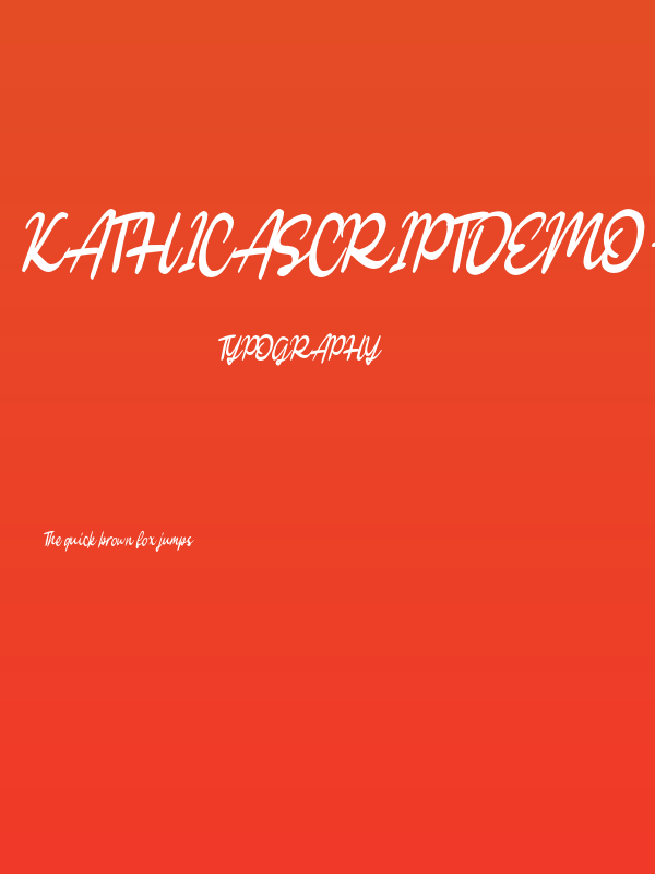 KathicaScriptDEMO-Regular Poster