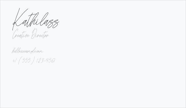 Kathilass Business Card