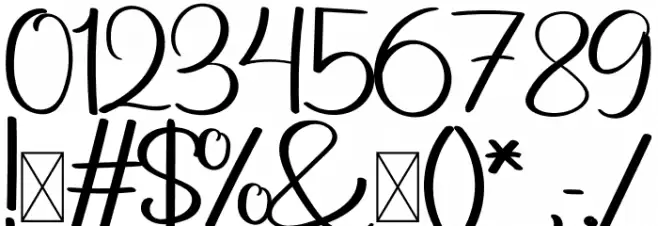 Kathiya Demo Font OTHER CHARS