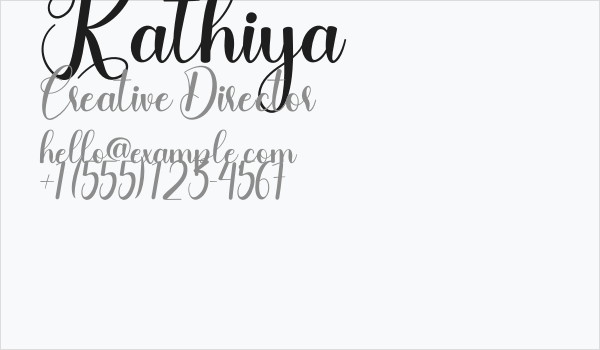 Kathiya Business Card