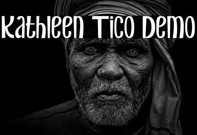 Kathleen Tico Demo Font examples