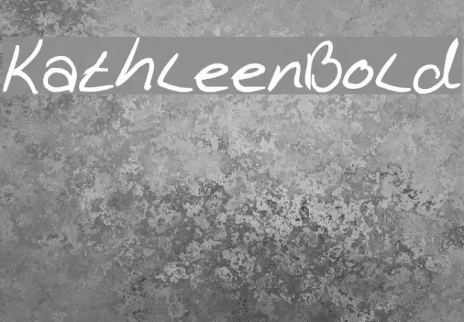 KathleenBold Font examples
